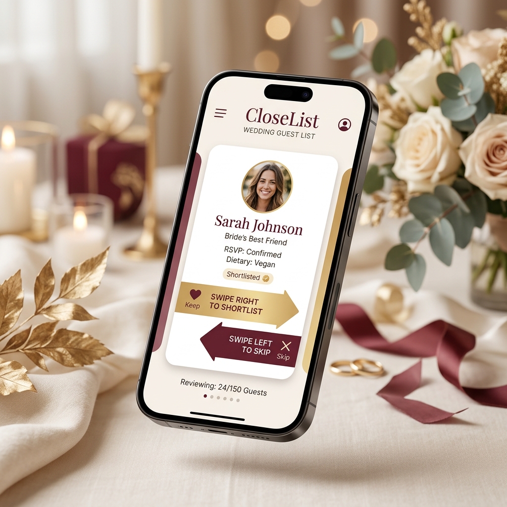 CloseList iOS App Screen Mockup